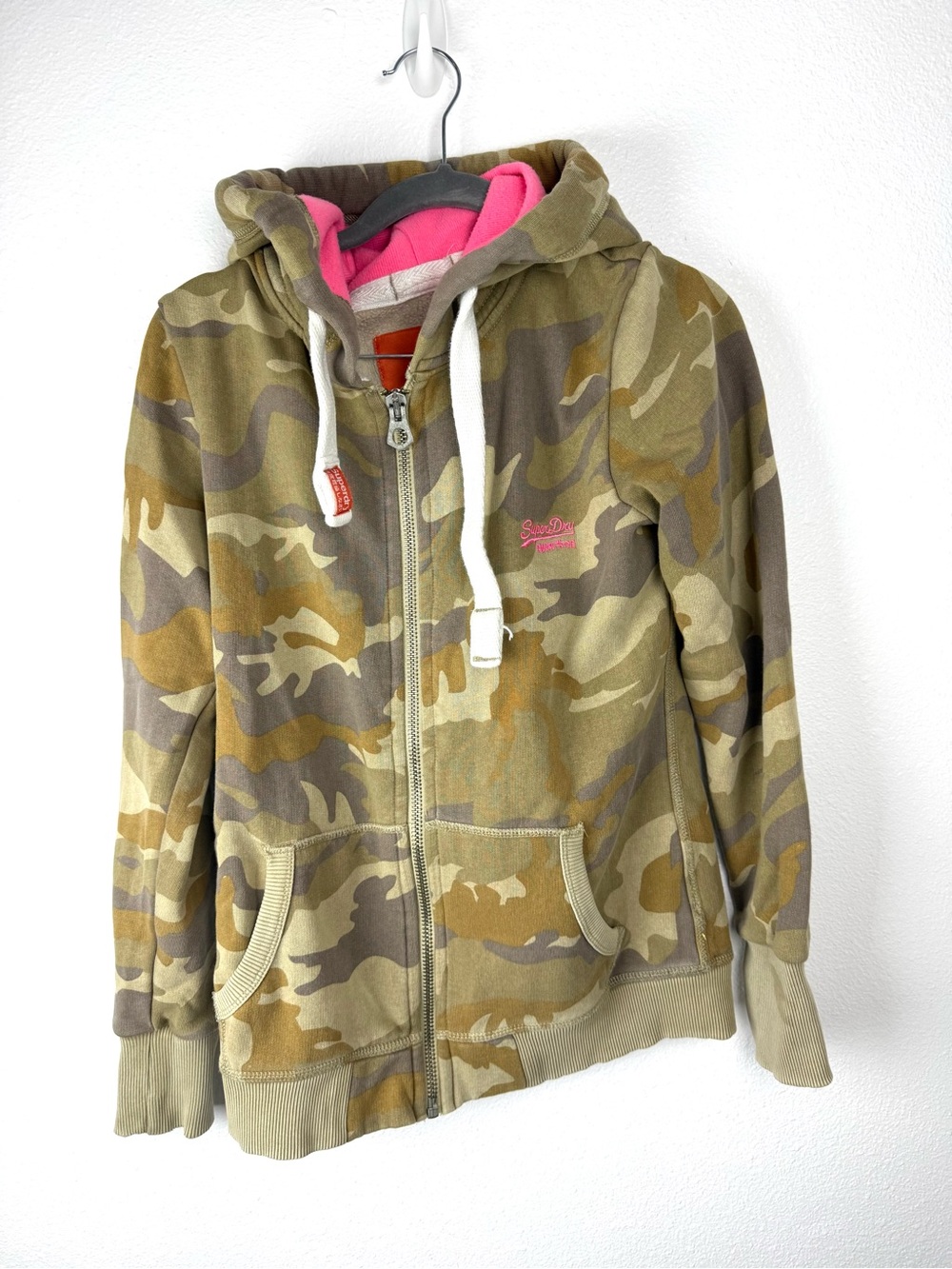 Superdry Orange Label Camo Zip Hoodie M